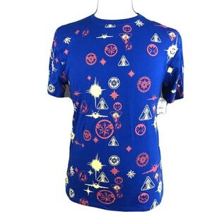 MARVEL Captain Marvel All Over Print T-Shirt Men's Size Medium Comic Book NEW